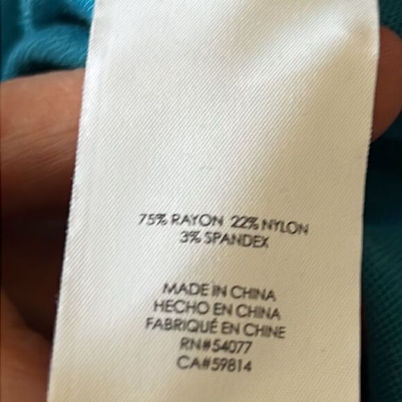 Cabi Turquoise Blue Sigourney Skirt Size 4 ( fits larger, see measurements) NWT - Picture 11 of 11